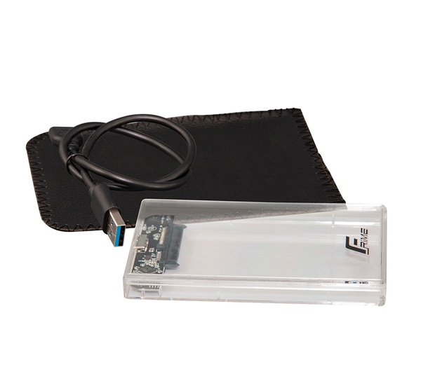 Зовнішня кишеня Frime SATA HDD/SSD 2.5", USB 3.0, Plastic, Clear (FHE80.25U30) FHE80.25U30 фото