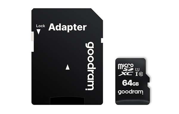Карта пам`ятi MicroSDXC 64GB UHS-I Class 10 GOODRAM + SD-adapter (M1AA-0640R12) M1AA-0640R12 фото