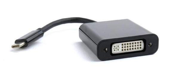 Адаптер Cablexpert (A-CM-DVIF-01) USB3.1 Type C - DVI, 0.15 м, чорний A-CM-DVIF-01 фото