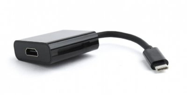 Адаптер Cablexpert (A-CM-HDMIF-01) USB3.1 Type C - HDMI, 0.15 м, чорний A-CM-HDMIF-01 фото
