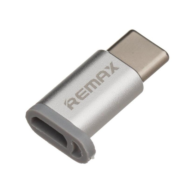 Адаптер Remax Feliz MicroUSB-USB Type-C Silver (6954851289791) 6954851289791 фото