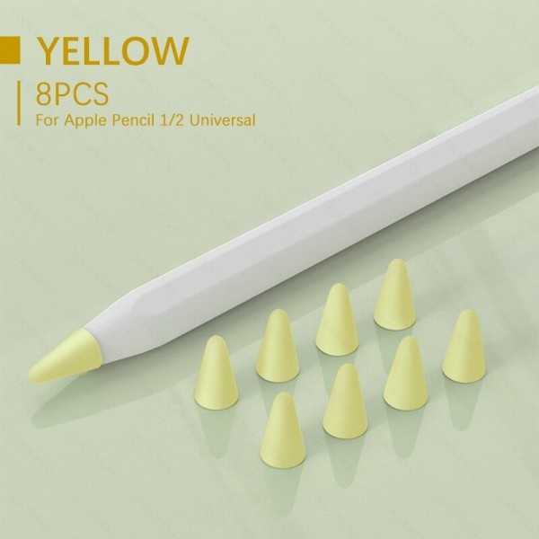 Чохол TPU Goojodoq для наконечника стілус Apple Pencil (1-2 покоління) (8шт) Yellow (1005001835985075Y) 1005001835985075Y фото